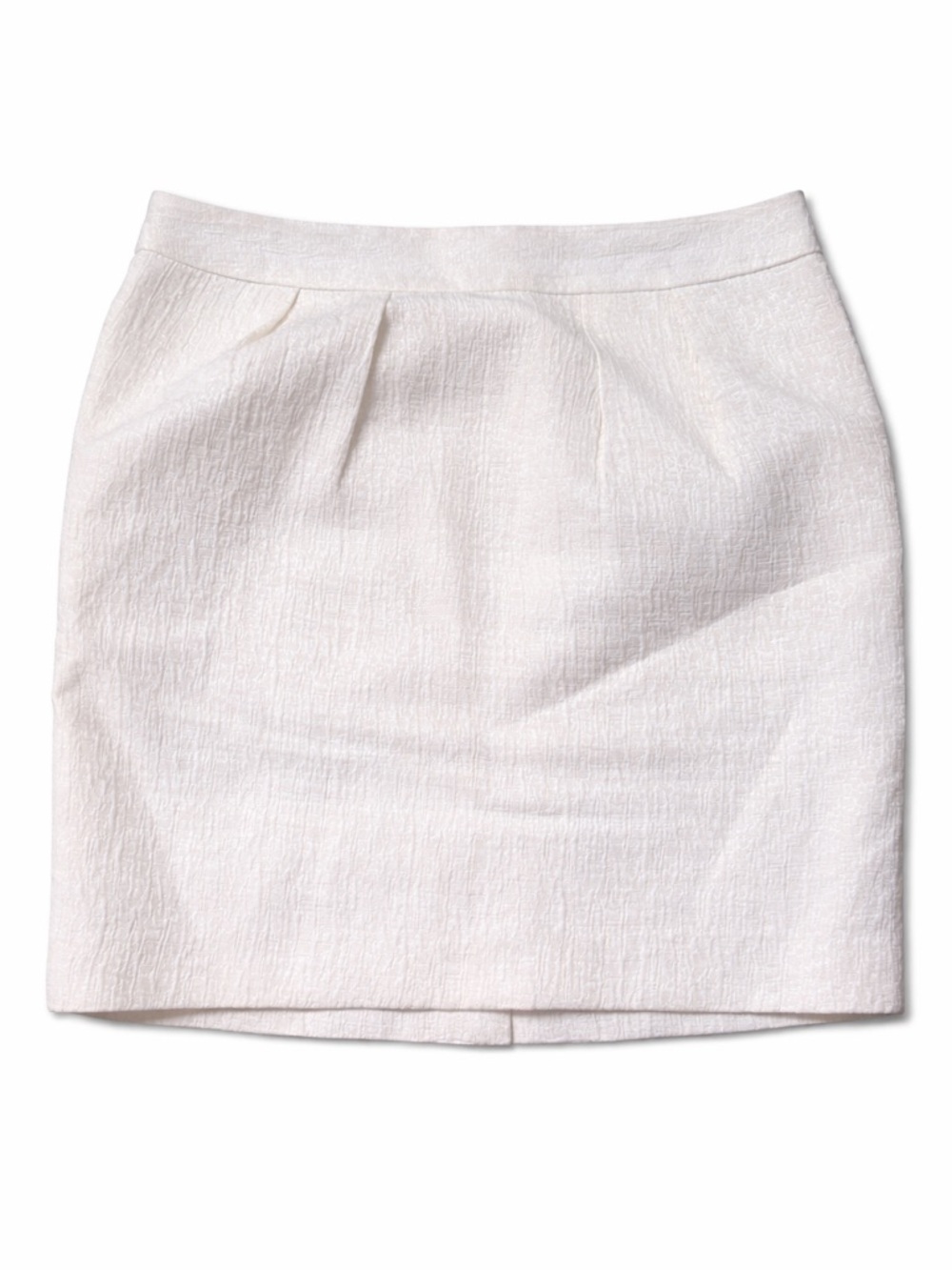 Banana Republic Ivory Textured Pencil Skirt